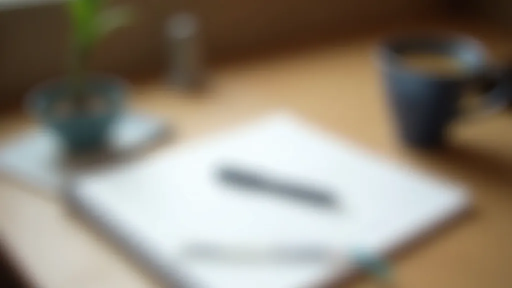 Close-up of open notebook with handwritten notes and pen, coffee cup beside it, natural desk lighting
